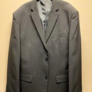 Vitto Italy Super 150's Men’s Two-Piece Suit Black 42L/ W36L